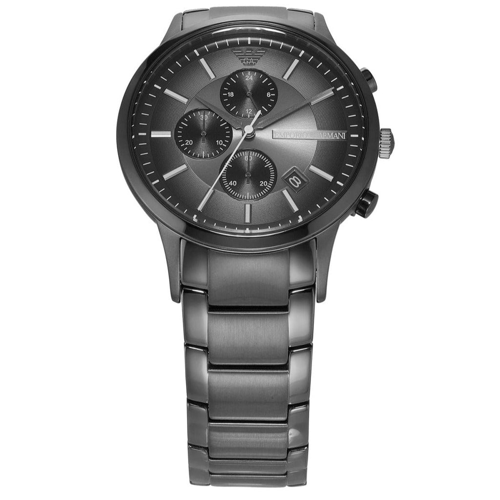 Emporio Armani Analog Chronograph Black Dial Black Steel Strap Watch For Men - AR11531 Buy Now By Emporio Armani
