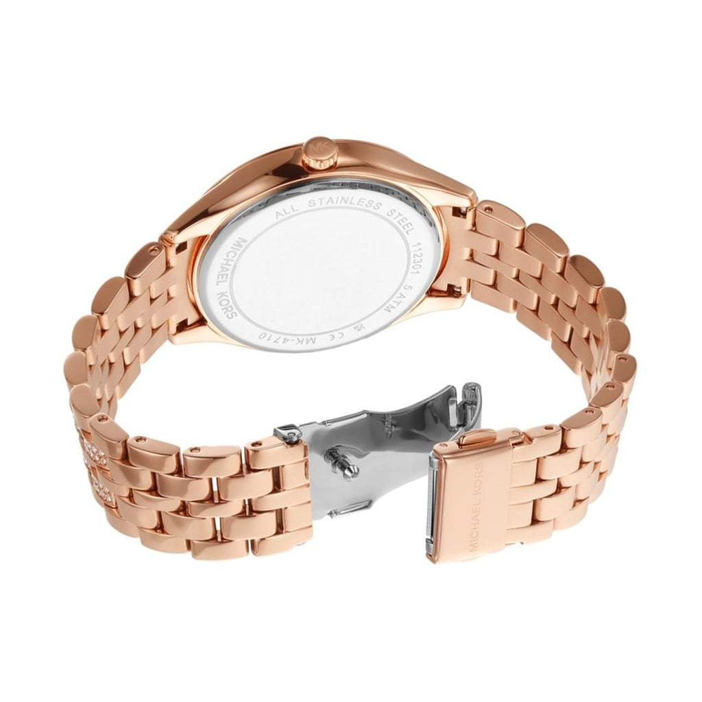 Michael Kors Harlowe Rose Gold Dial Rose Gold Steel Strap Watch For Women - MK4710 Buy Now By Michael Kors