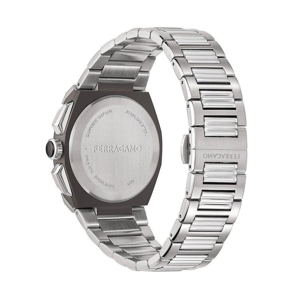 Salvatore Ferragamo Sapphire Chrono Blue Dial Silver Steel Strap Watch for Men - SFME01123 Buy Now By Salvatore Ferragamo