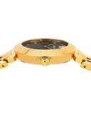 Versace Daphnis Quartz Black Dial Gold Steel Strap Watch for Women - VEOCA0524 Buy Now By Versace
