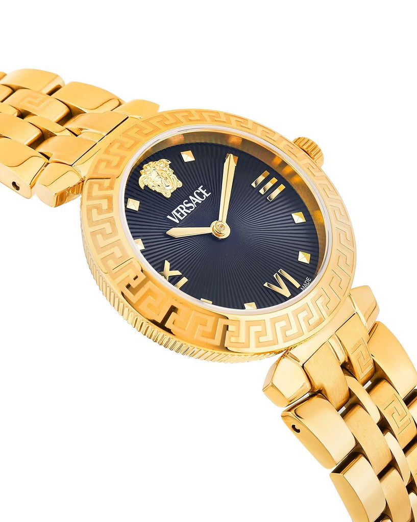Versace Daphnis Quartz Black Dial Gold Steel Strap Watch for Women - VEOCA0524 Buy Now By Versace