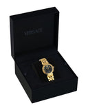 Versace Daphnis Quartz Black Dial Gold Steel Strap Watch for Women - VEOCA0524 Buy Now By Versace