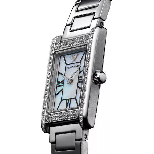 Emporio Armani Empire Mother of Pearl Dial Silver Steel Strap Watch For Women - AR11625 Buy Now By Emporio Armani