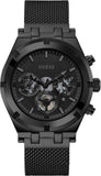 Guess Continental Chronograph Black Dial Black Mesh Strap Watch For Men - GW0582G3 Buy Now By Guess