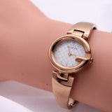 Gucci Guccisima Quartz Mother of Pearl White Dial Rose Gold Steel Strap Watch for Women - YA134512 Buy Now By Gucci