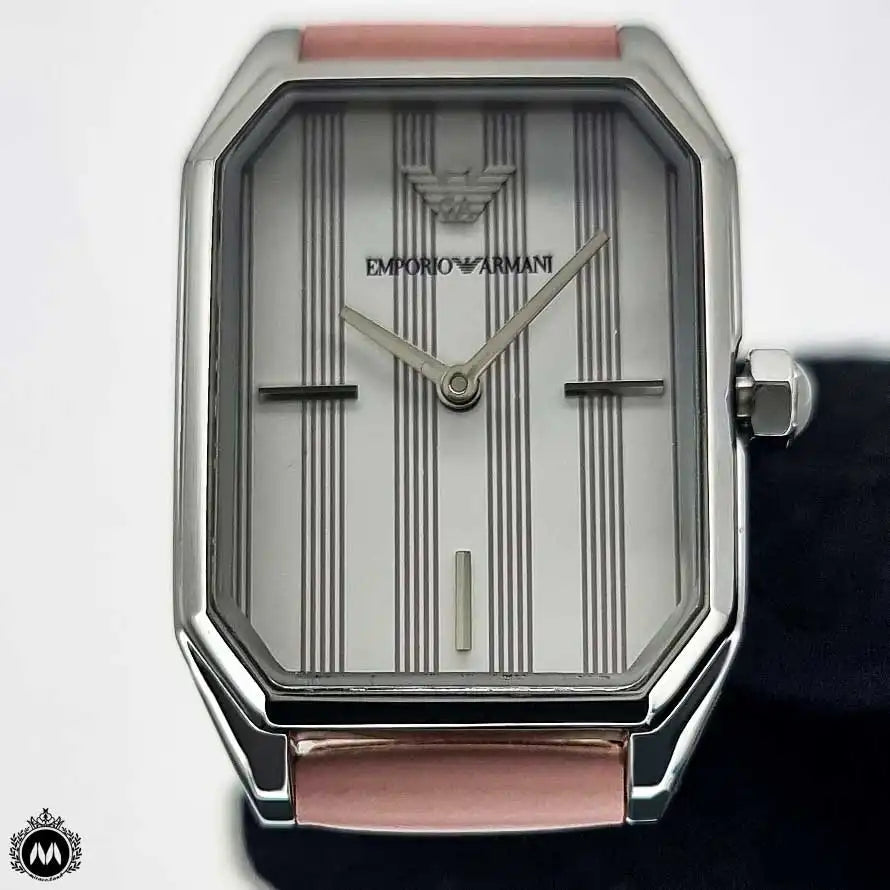 Emporio Armani Quartz White Dial Pink Leather Strap Watch For Women - AR11207 Buy Now By Emporio Armani