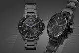 Emporio Armani Diver Chronograph Black Dial Black Steel Strap Watch For Men - AR11363 Buy Now By Emporio Armani