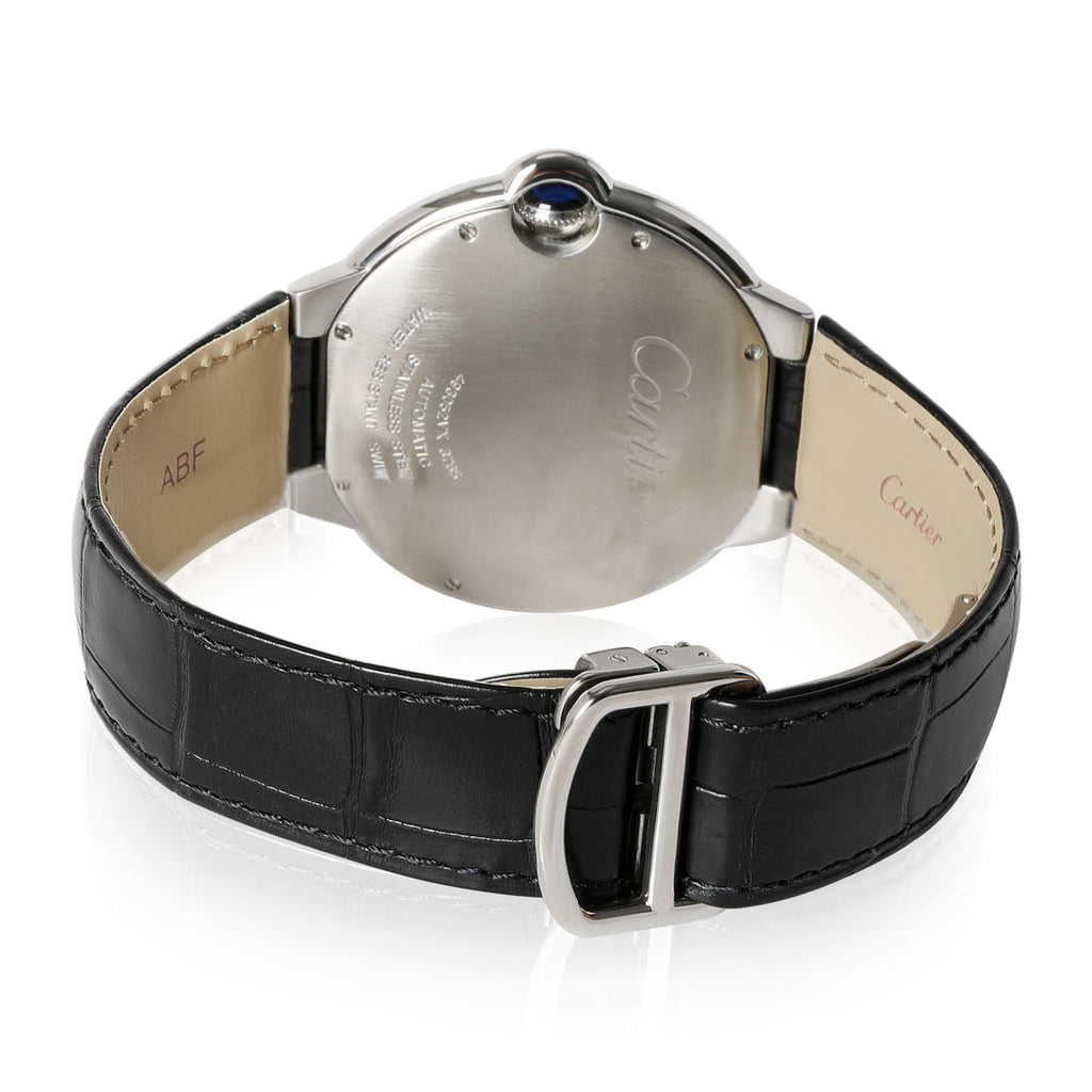 Cartier Ballon Bleu De Cartier Black Dial Black Leather Strap Watch for Men - WSBB0003 Buy Now By Cartier