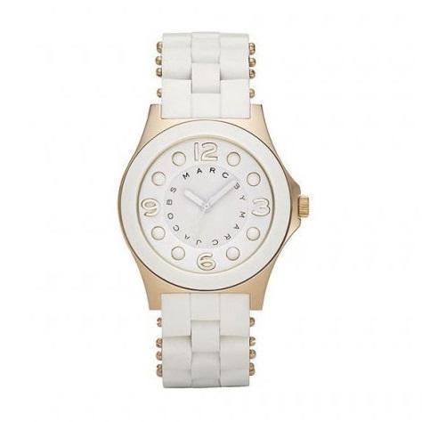 Marc Jacobs Dress White Dial White Silicone Strap Watch for Women - MBM2500 Buy Now By Marc Jacobs