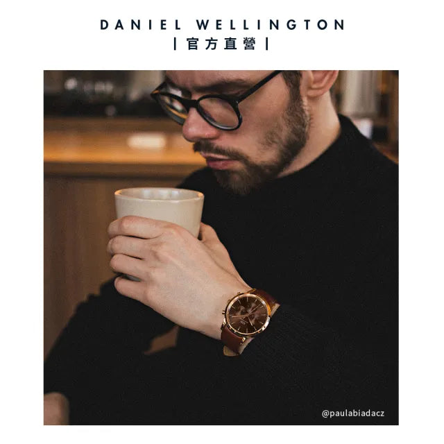 Daniel Wellington Iconic Chronograph St Mawes Brown Dial Brown Leather Strap Watch For Men - DW00100640 Buy Now By Daniel Wellington