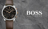Hugo Boss Time One Black Dial Brown Leather Strap Watch for Men - 1513448 Buy Now By Hugo Boss