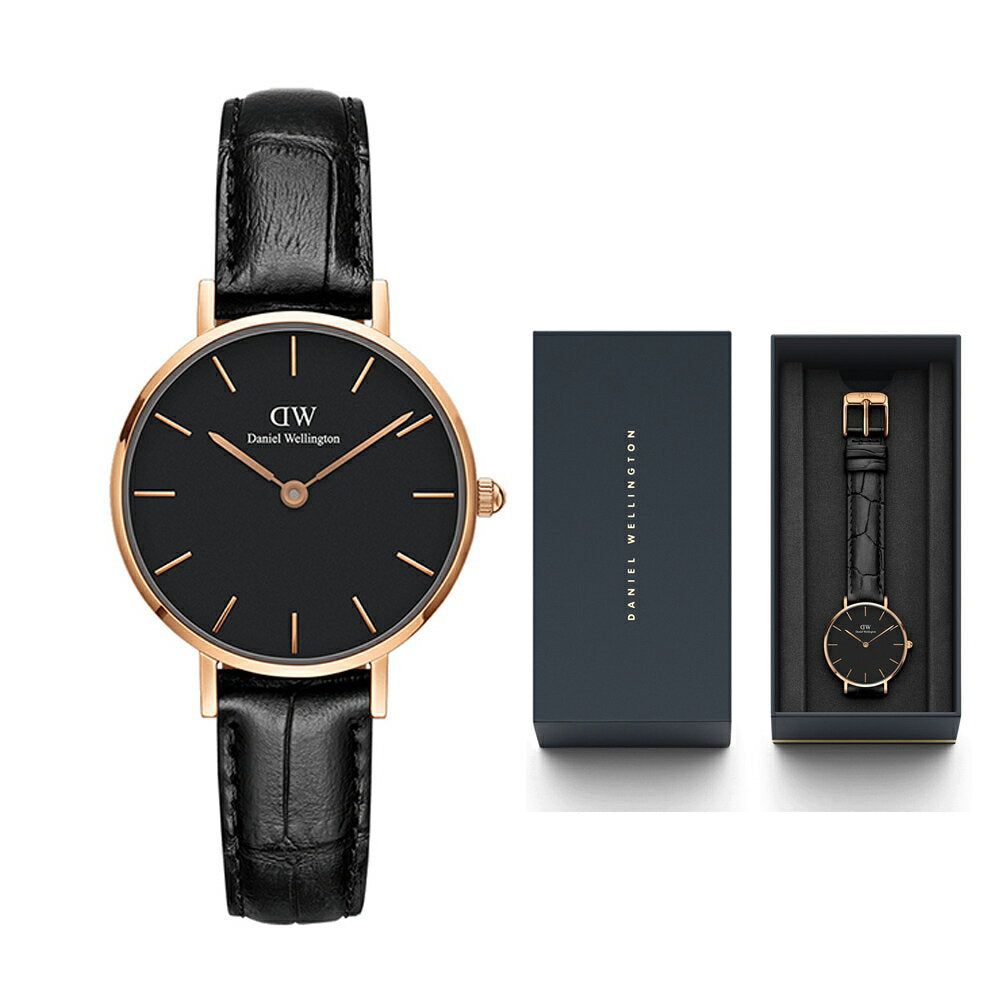 Daniel Wellington Classic Petite Reading Black Dial Black Leather Strap Watch For Women - DW00100223 Buy Now By Daniel Wellington