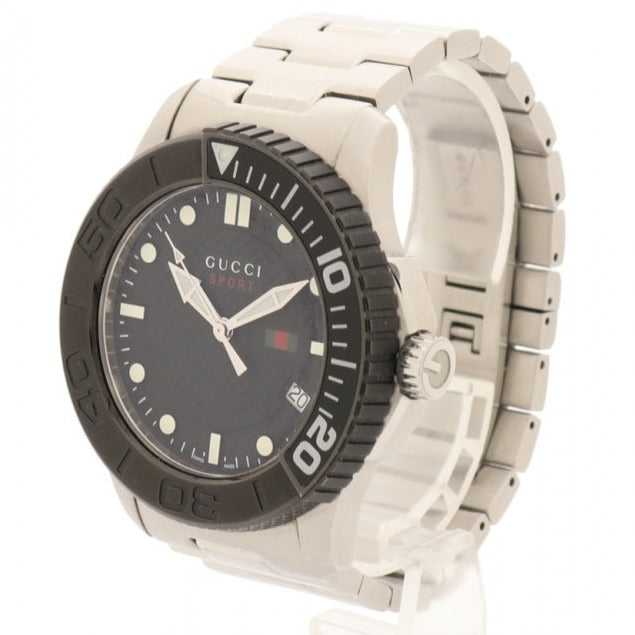 Gucci G Timeless Black Dial Silver Steel Strap Watch For Men - YA126249 Buy Now By Gucci