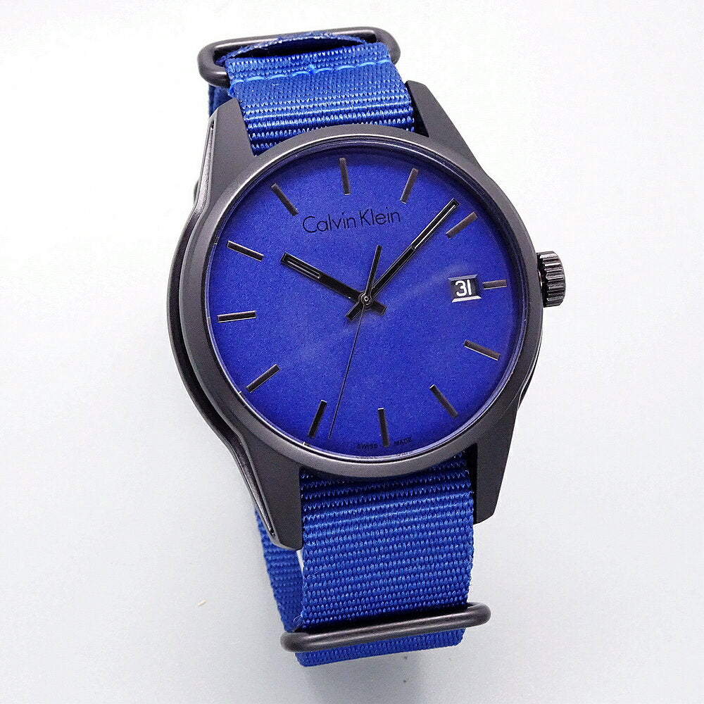 Calvin Klein Tone Blue Dial Blue NATO Strap Watch for Men - K7K514VN Buy Now By Calvin Klein