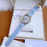 Versace V-Twist Blue Dial Blue Leather Strap Watch for Women - VELS00319 Buy Now By Versace