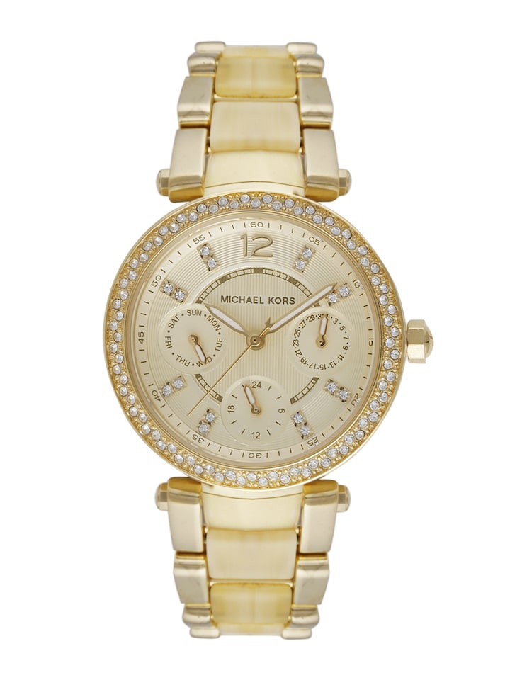 Michael Kors Parker Gold DIal Gold Steel Strap Watch for Women - MK5842 Buy Now By Michael Kors