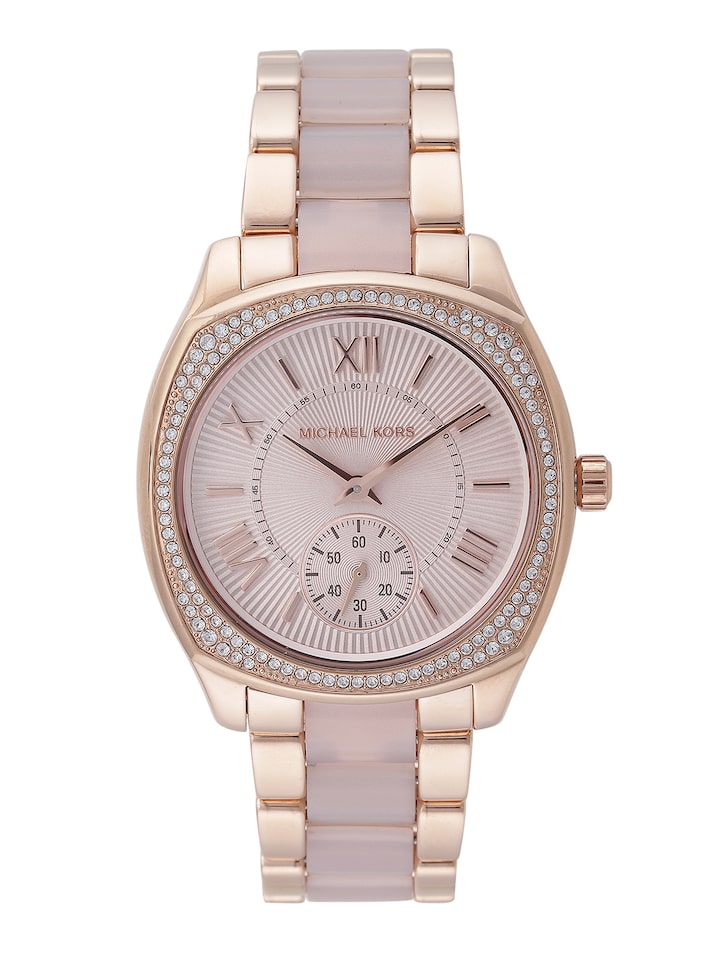 Michael Kors Bryn Rose Gold Dial Two Tone Steel Strap Watch for Women - MK6135 Buy Now By Michael Kors
