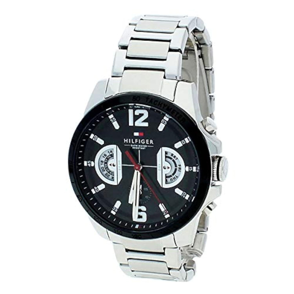 Tommy Hilfiger Decker Quartz Black Dial Silver Steel Strap Watch for Men - 1791472 Buy Now By Tommy Hilfiger