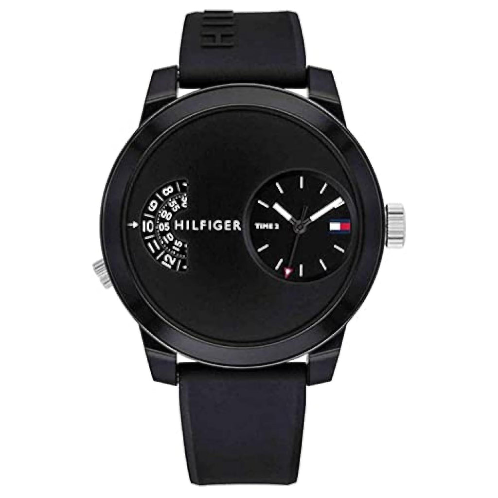 Tommy Hilfiger Denim Black Dial Black Rubber Strap Watch for Men - 1791555 Buy Now By Tommy Hilfiger