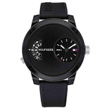 Tommy Hilfiger Denim Black Dial Black Rubber Strap Watch for Men - 1791555 Buy Now By Tommy Hilfiger