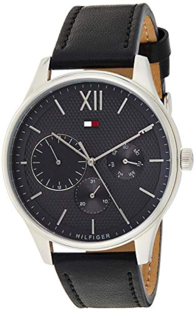 Tommy Hilfiger Damon Multifunction Black Dial Black Leather Strap Watch for Men - 1791417 Buy Now By Tommy Hilfiger