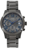 Guess Atlas Quartz Grey Dial Grey Steel Strap Watch For Men - W0668G2 Buy Now By Guess