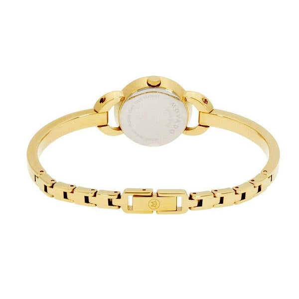 Movado Rondiro 22mm Black Dial Yellow Gold Steel Strap Watch For Women - 0606888 Buy Now By Movado