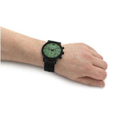 Emporio Armani Luigi Chronograph Green Dial Black Mesh Bracelet Watch For Men - AR11470 Buy Now By Emporio Armani