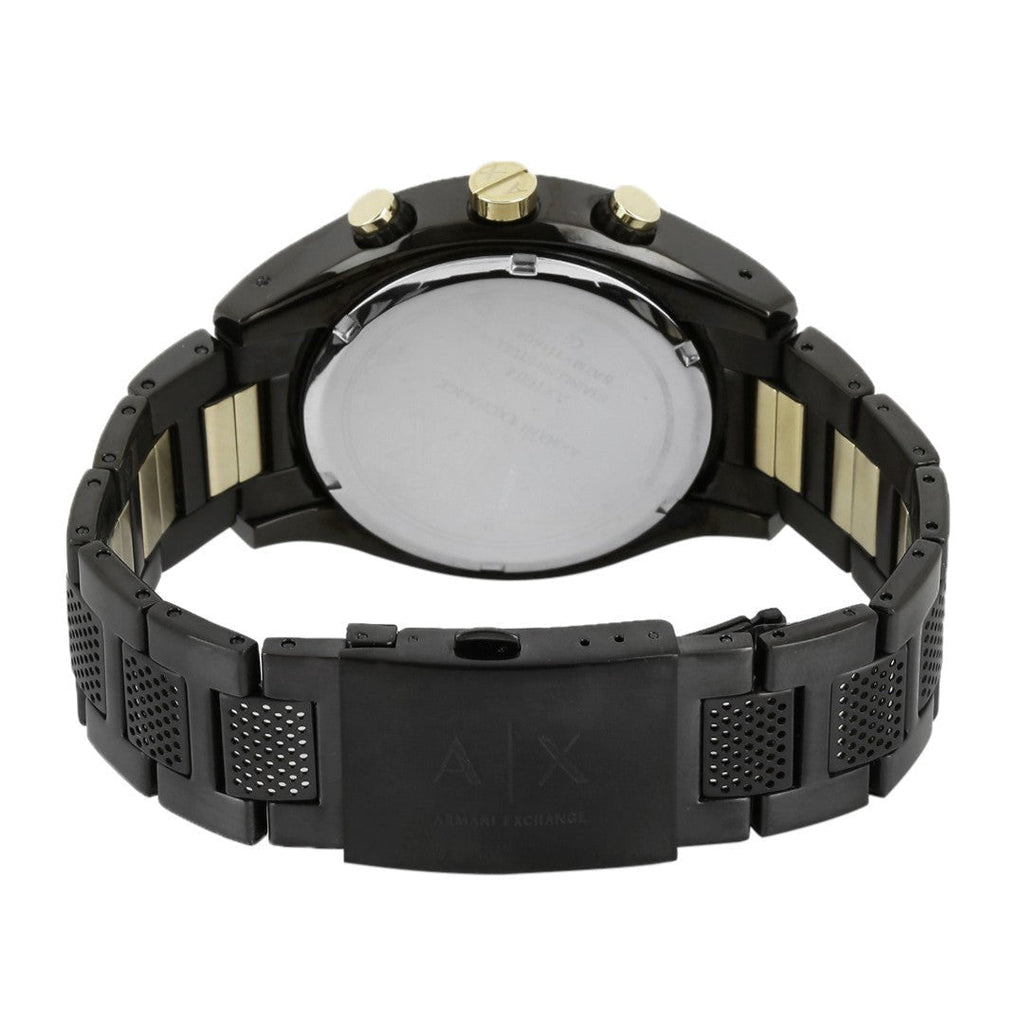 Armani Exchange Chronograph Black Dial Black Steel Strap Watch For Men - AX1604 Buy Now By Armani Exchange
