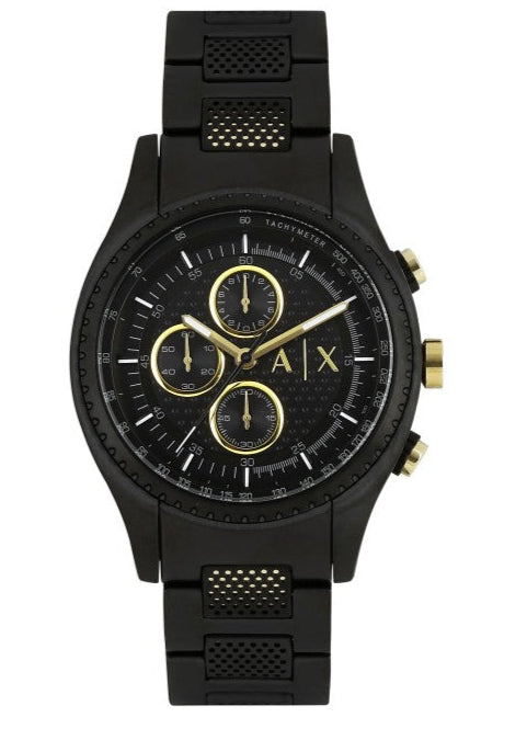 Armani Exchange Chronograph Black Dial Black Steel Strap Watch For Men - AX1604 Buy Now By Armani Exchange