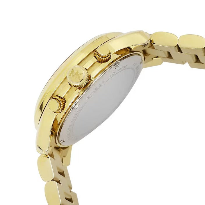 Michael Kors Runway Chronograph Orange Dial Gold Steep Strap Watch For Women - MK6162 Buy Now By Michael Kors