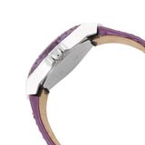 Guess Limelight Quartz Silver Dial Purple Leather Strap Watch For Women - W0775L6 Buy Now By Guess