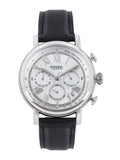 Fossil Buchanan Chronograph Silver Dial Black Leather Strap Watch for Men - FS5102 Buy Now By Fossil
