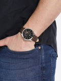 Fossil Townsman Automatic Black Dial Brown Leather Strap Watch for Men - ME3061 Buy Now By Fossil