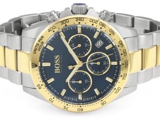 Hugo Boss Hero Blue Dial Two Tone Steel Strap Watch for Men - 1513767 Buy Now By Hugo Boss