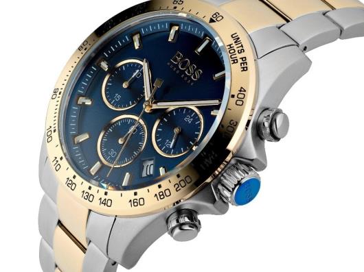 Hugo Boss Hero Blue Dial Two Tone Steel Strap Watch for Men - 1513767 Buy Now By Hugo Boss