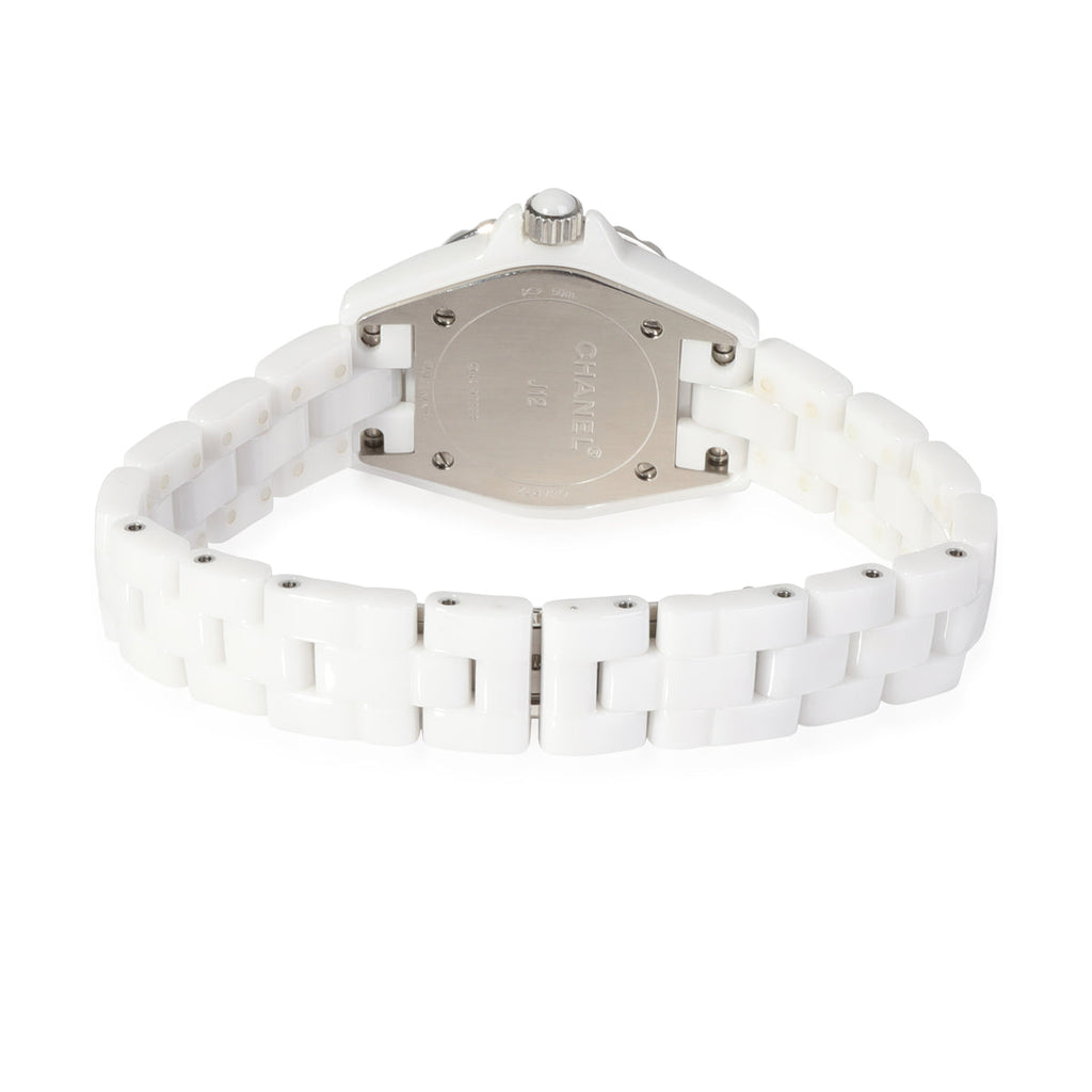 Chanel J12 Diamonds Quartz Mother of Pearl White Dial White Steel Strap Watch for Women - J12 H2570 Buy Now By Chanel