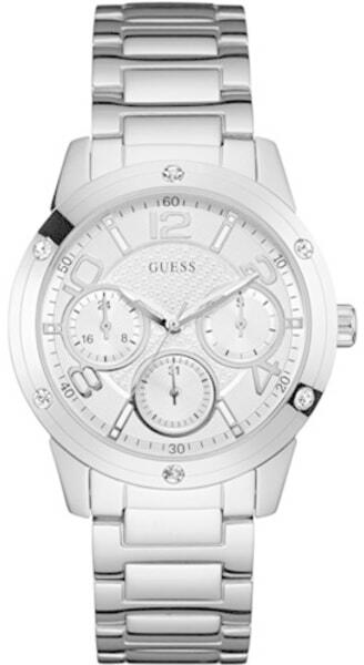 Guess Confetti Silver Dial Silver Steel Strap Watch for Women - W0778L1 Buy Now By Guess
