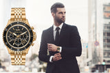 Michael Kors Bayville Chronograph Black Dial Gold Steel Strap Watch For Men - MK8726 Buy Now By Michael Kors
