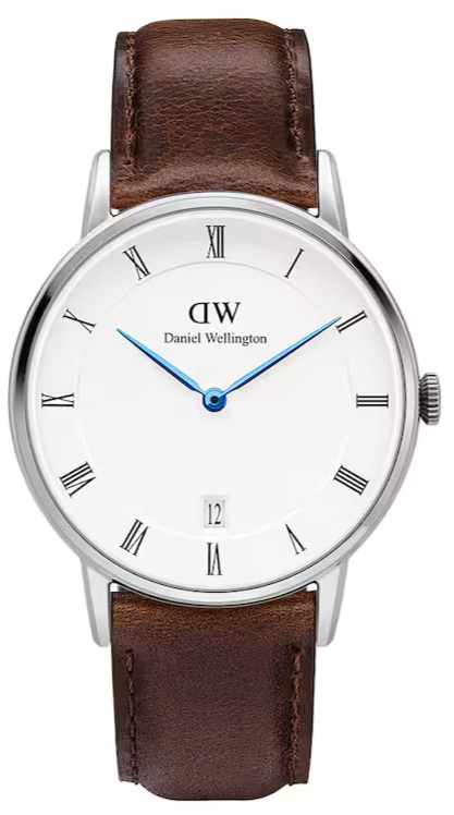 Daniel Wellington Dapper Bristol White Dial Brown Leather Strap Watch For Women - DW00100098 Buy Now By Daniel Wellington