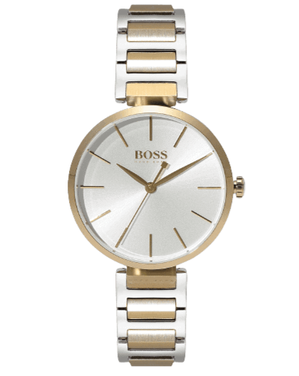 Hugo Boss Allusion Quartz Silver Dial Two Tone Steel Strap Watch For Women - 1502417 Buy Now By Hugo Boss