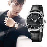Calvin Klein Infinity Automatic Black Dial Black Leather Strap Watch for Men - K5S341C1 Buy Now By Calvin Klein