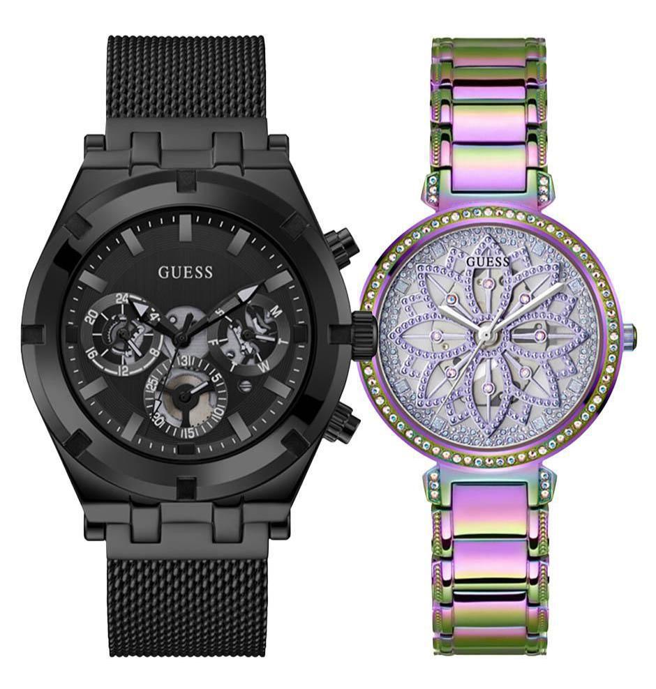 Guess Lily Analog Purple Dial Purple Steel Strap Watch For Women - GW0528L4 Buy Now By Guess