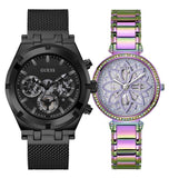 Guess Lily Analog Purple Dial Purple Steel Strap Watch For Women - GW0528L4 Buy Now By Guess