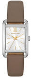 Michael Kors Monroe Three Hand Silver Dial Grey Leather Strap Watch for Women - MKO1030