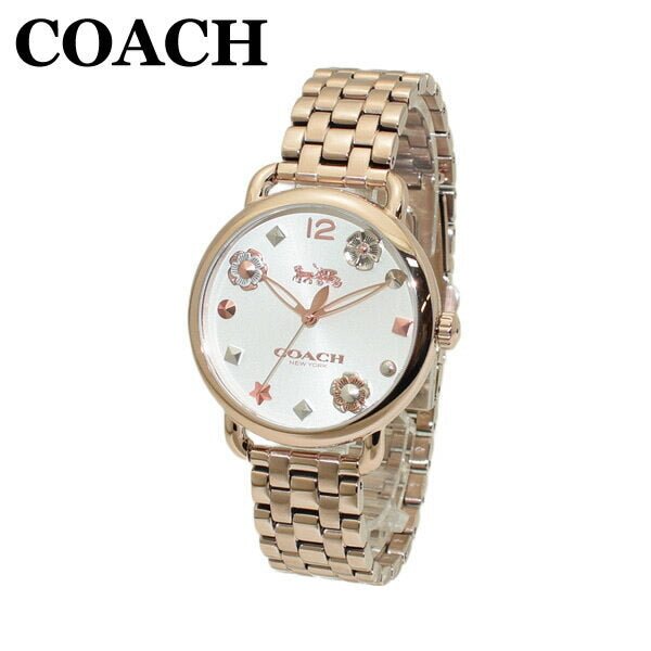 Coach Delancey White Dial Rose Gold Tone Stainless Steel Watch For Women - 14502811 Buy Now By Coach