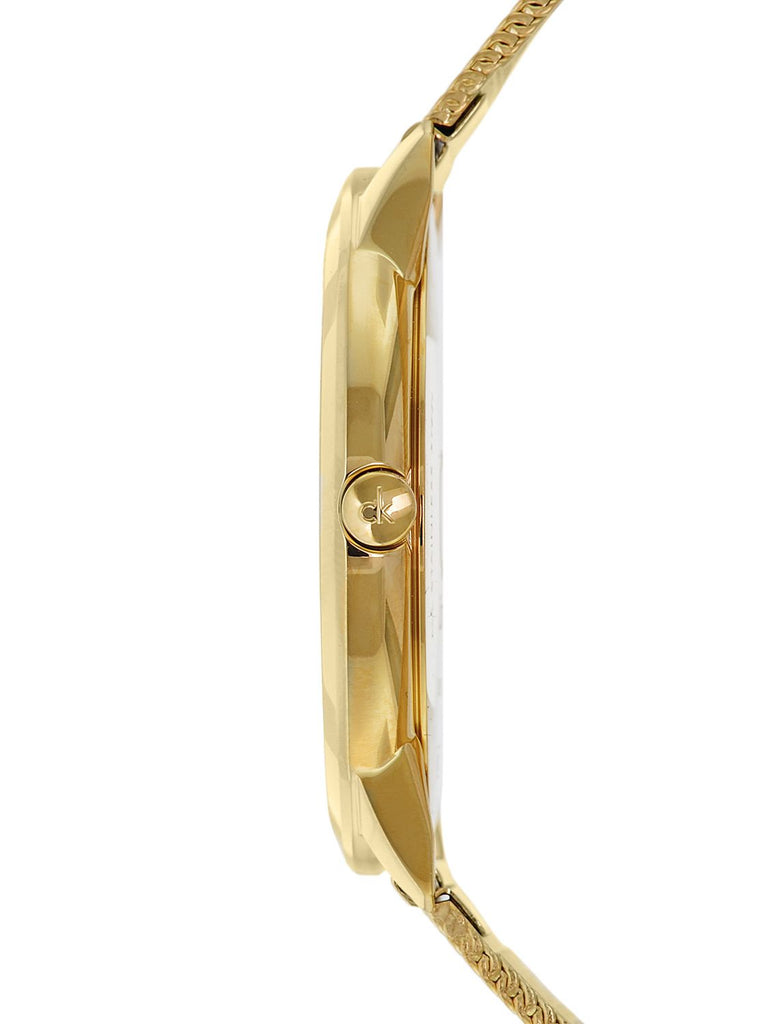 Calvin Klein Minimal White Dial Gold Mesh Bracelet Watch for Men - K3M21526 Buy Now By Calvin Klein