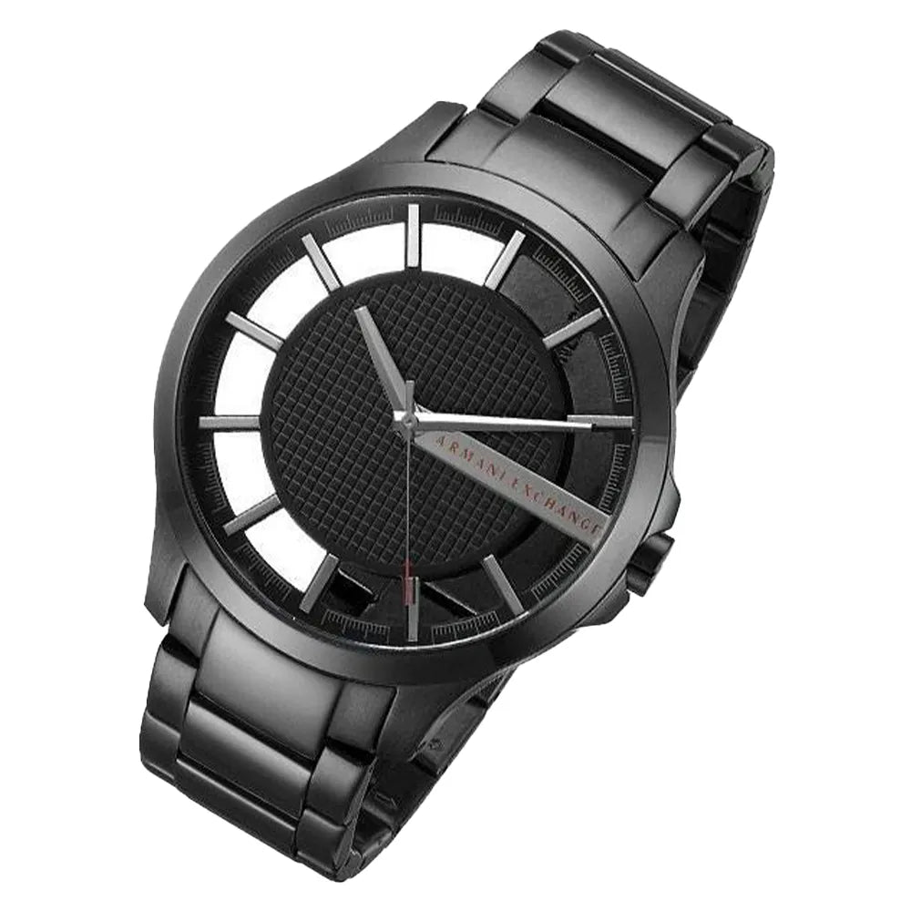 Armani Exchange Hampton Chronograph Black Dial Black Steel Strap Watch For Men - AX2189 Buy Now By Armani Exchange