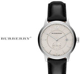 Burberry The Classic Horseferry Beige Dial Black Leather Strap Watch for Men - BU10000 Buy Now By Burberry