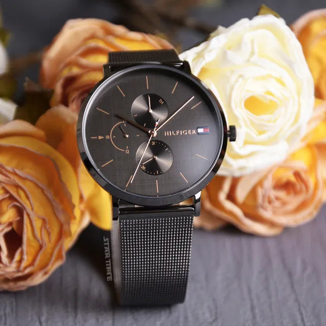 Tommy Hilfiger Jenna Multifunction Grey Dial Grey Mesh Bracelet Watch For Women - 1781945 Buy Now By Tommy Hilfiger